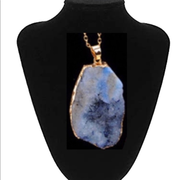 BOHEMIAN STYLE NECKLACE & PENDANT BLUE - Picture 3 of 5